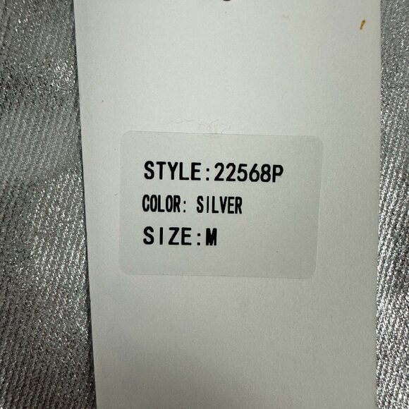 Blue B. Collection Womens Silver Metallic Pants Size Medium - Picture 4 of 7